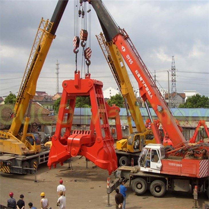Clamshell mekanik Dredging gen tan bokit anba dlo elektrik Hydraulique kondwi